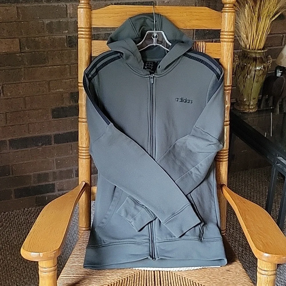 Adidas gray hoodie,  size M